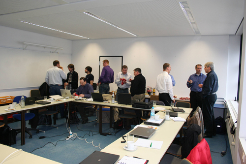 Diskussion der Workshop-Teilnehmer in der Pause